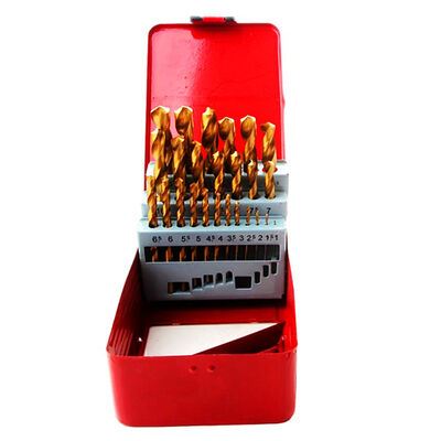 شراء صناعية 25-Pc 4241 HSS مجموعة ثقب التواء Jobber، 118° رأس، للخشب / البلاستيك / الفولاذ الخفيف، حالة التخزين online manufacture