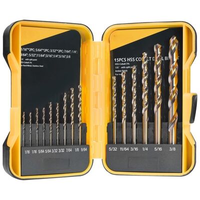 satın al Otomatik MRO ve HVAC Kullanımı için M35 Kobalt Matkap Ucu Seti Hss 15 adet Hassas Delme online manufacture