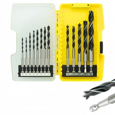 خرید 13-تکه Brad Point Wood Drill Bit Set. 1/4
