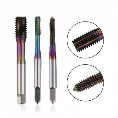 주문 나노 레인보우 HSS 기계 탭 TiAlN 코팅 M12 1.25 탭 UNC UNF online manufacture