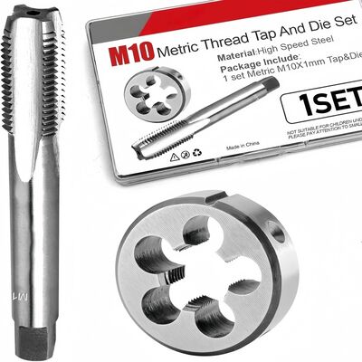 comprar Profissional M10 x 1.0mm Metric Fine Thread Tap e Die Set HSS Aço de Alta Velocidade online manufacture