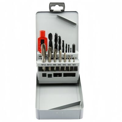Beli Master HSS M2 Spiral Point Tap & Drill Combo DIN 352 Standar M3-M12 Solusi Perbaikan Benang Industri dengan Kasus Logam online manufacture