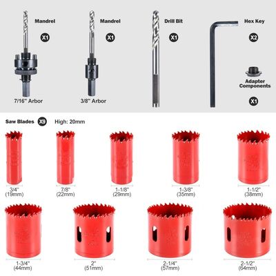 satın al 32mm Metal Delik Testere Kesici Üçgen Renkli Boyama Kobalt Delik Kesici online manufacture