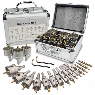 Buy Ultimate 20-Piece TCT Hole Saw Master Kit | 13mm–57mm Tungsten Carbide Metal Cutters online manufacture