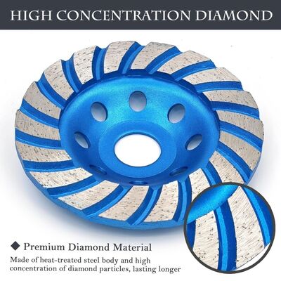 comprar Profesional 4-1/2 pulgadas de doble fila y turbo de molienda de la rueda 5mm segmento de diamante online manufacture