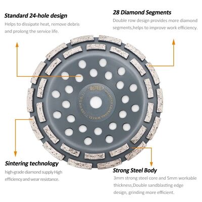 購入 工業用7インチダイヤモンド磨きカップの輪 180mm重用コンクリートの平準化 online manufacture