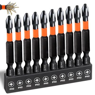 comprar 10 peças industriais PH2 Impact Bit Set 50mm S2 Steel Phillips parafusos online manufacture