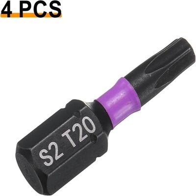 شراء T20 High-Wear Torx Power Bit -- مجموعة محركات النجوم المضادة للصدع online manufacture